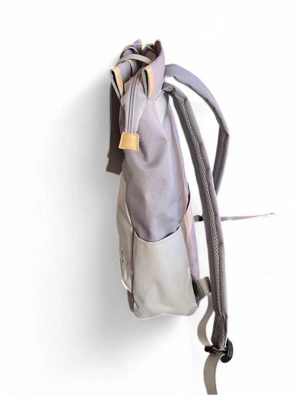 V.nine Two-Tone Grey Tote-Style Backpack